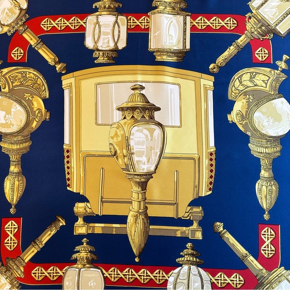 SOLD Authentic Hermes Scarf - Feux De Route - Picture 7 of 12